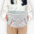 Elephant Grey Cotton Basket