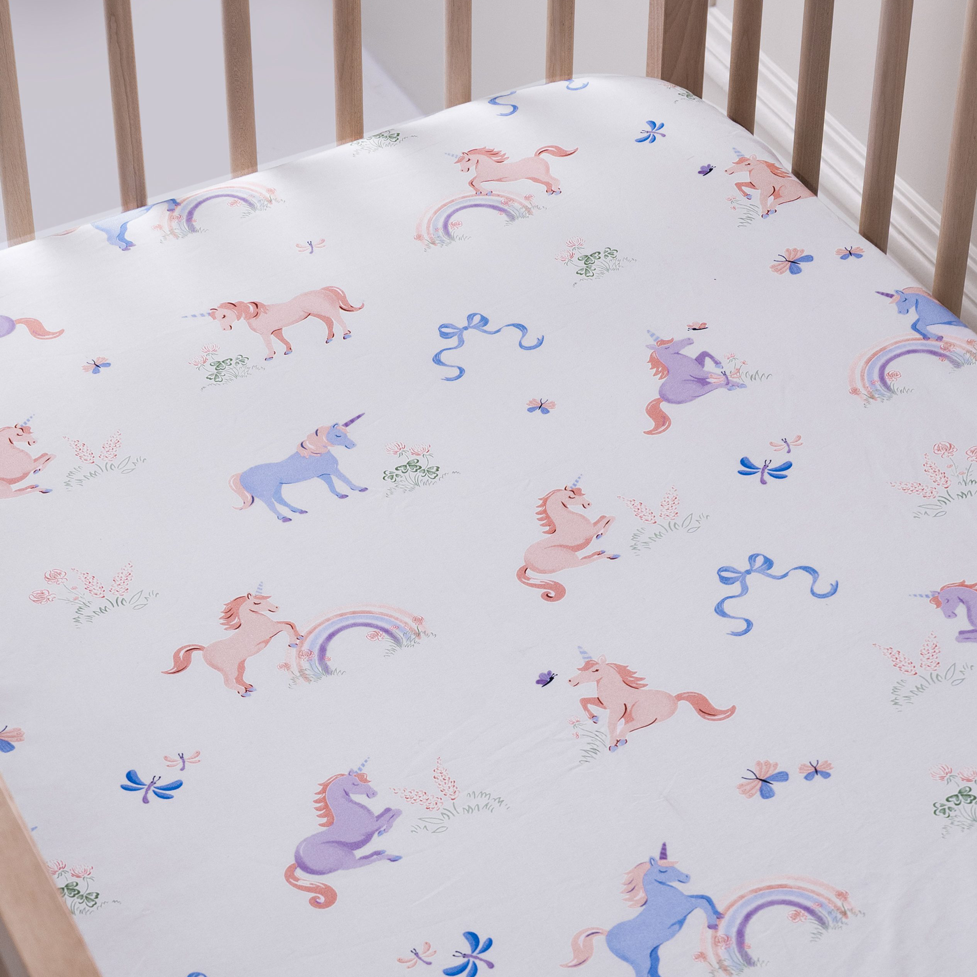 Unicorn Bows Bedding 3pc