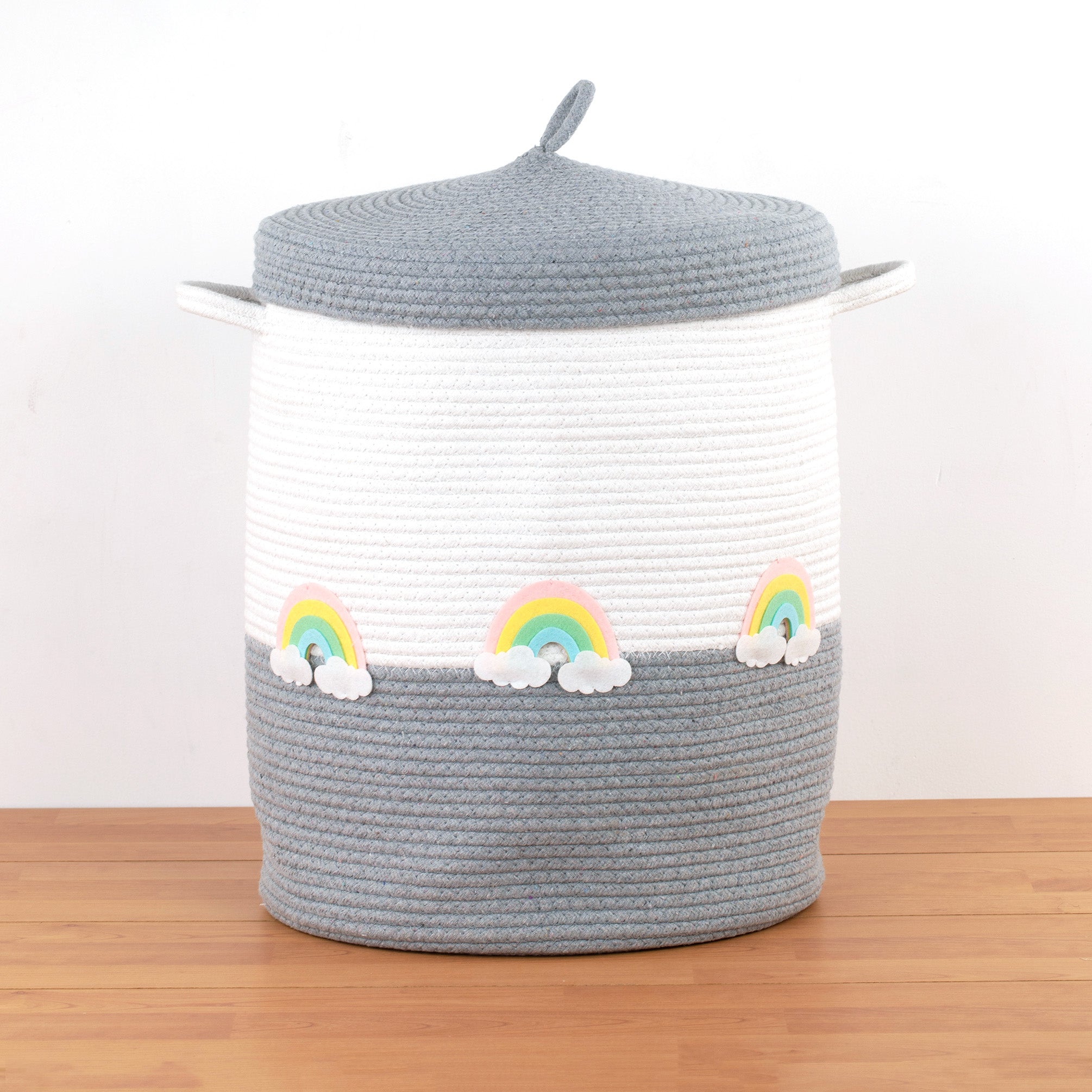 Rainbow Grey Lid Basket