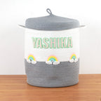 Rainbow Grey Lid Basket