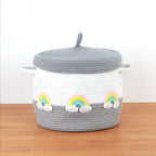 Rainbow Grey Lid Basket