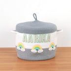 Rainbow Grey Lid Basket