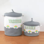 Rainbow Grey Lid Basket