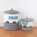 Little Cars Grey Basket