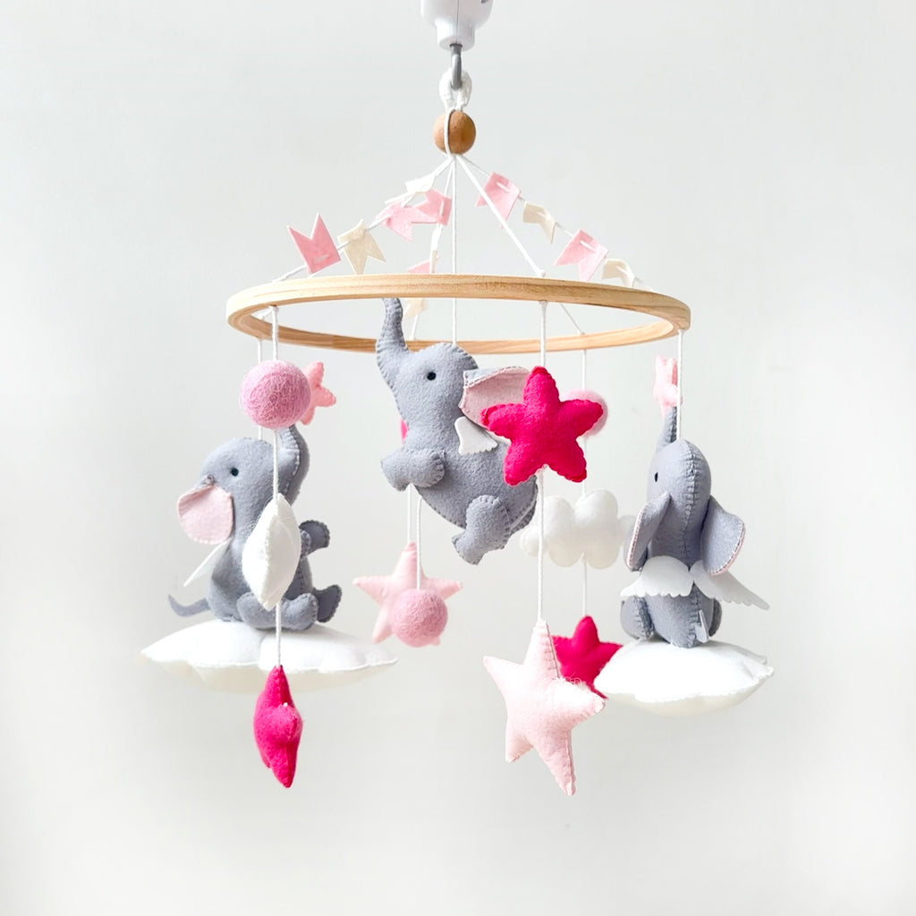 Elephant Clouds Cot Mobile
