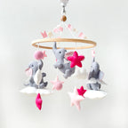 Elephant Clouds Cot Mobile