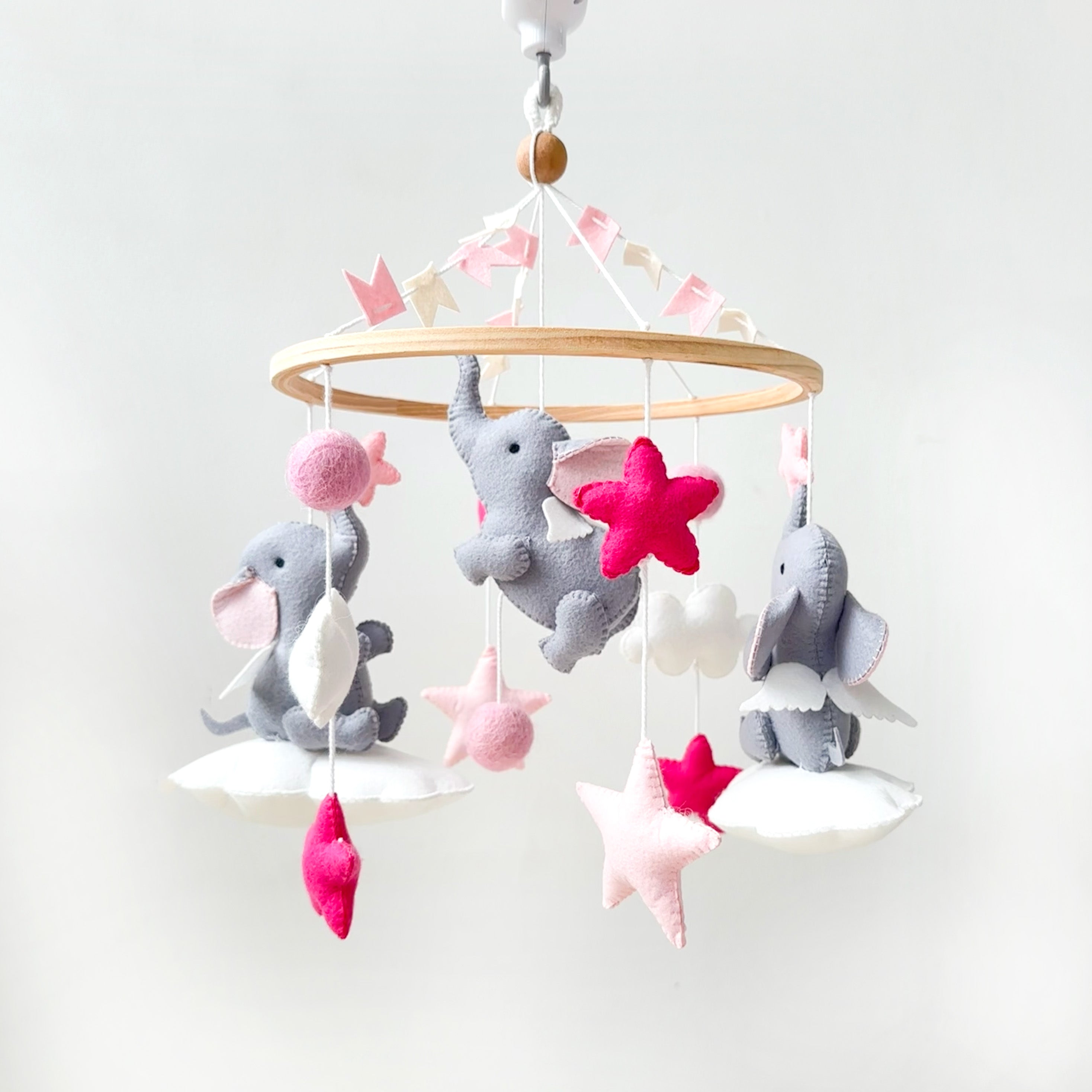 Elephant Clouds Cot Mobile