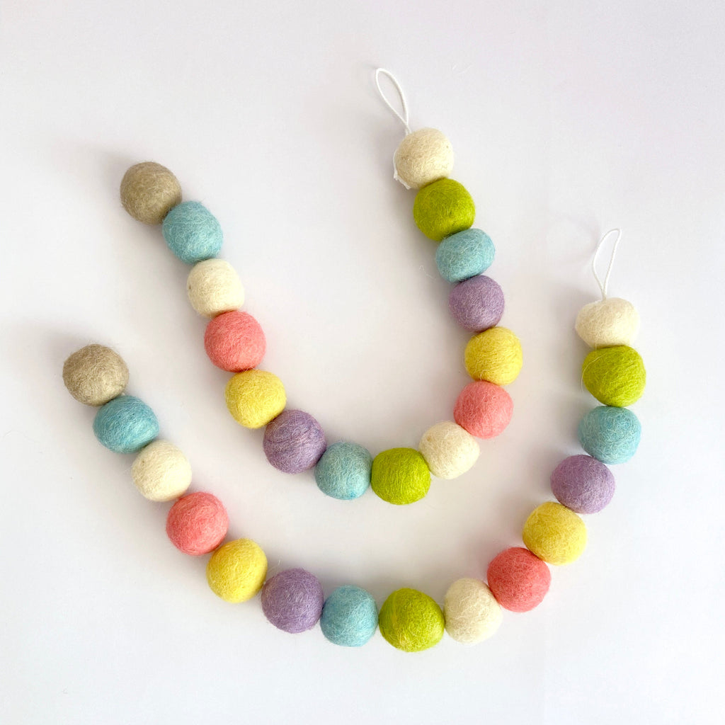 Multicolour Felt Curtain Ties