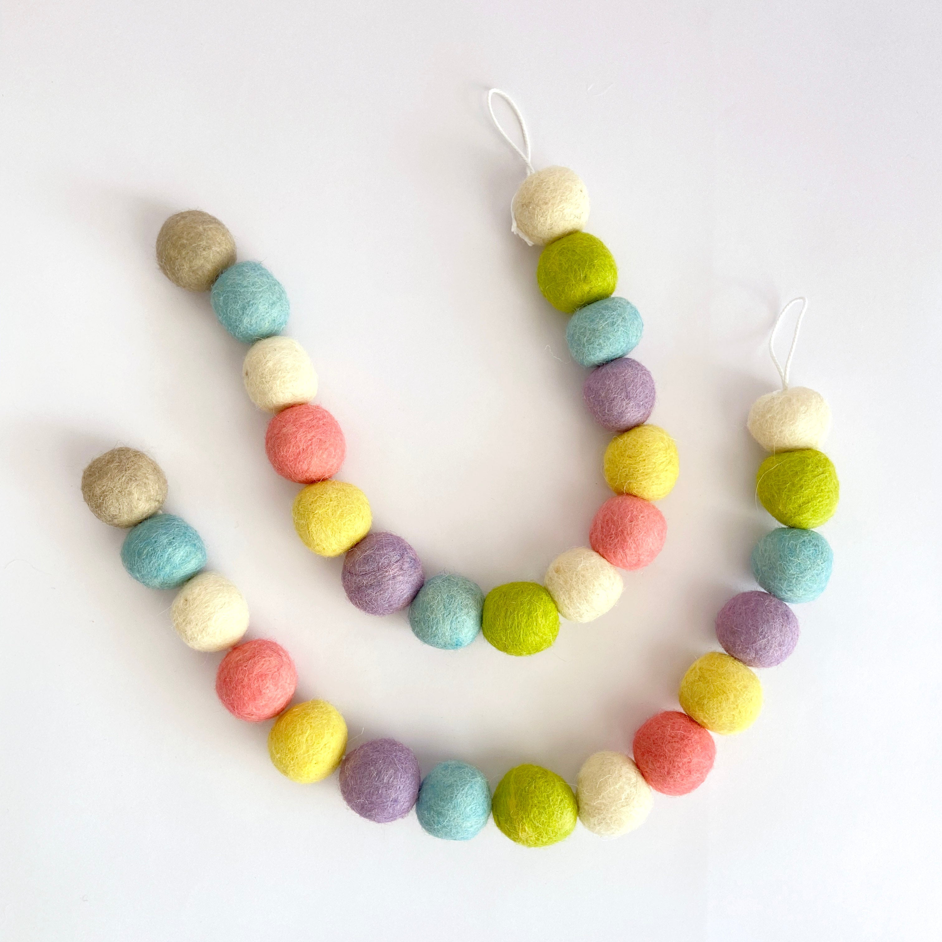 Multicolour Felt Curtain Ties