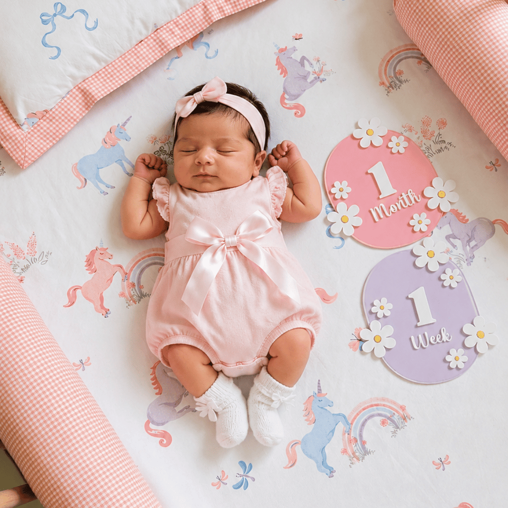 Wildflower Baby Milestone Plaques