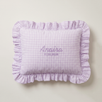 Gingham Ruffle Cushion