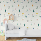 Woodland Trees Nursery Wallpaper