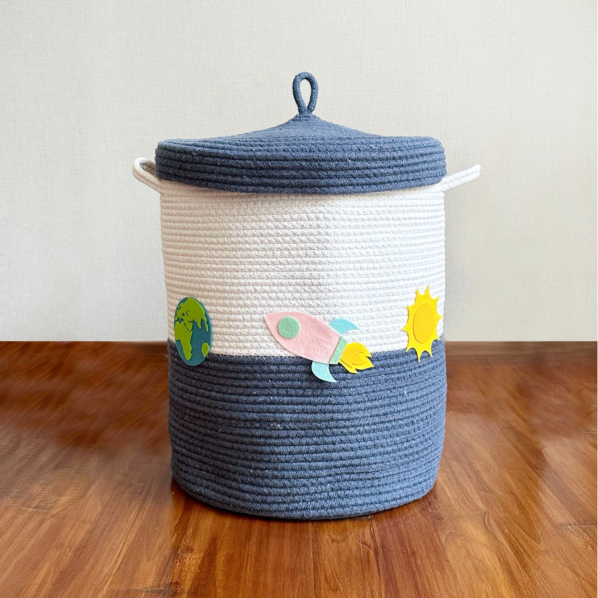 Solar System Navy Basket