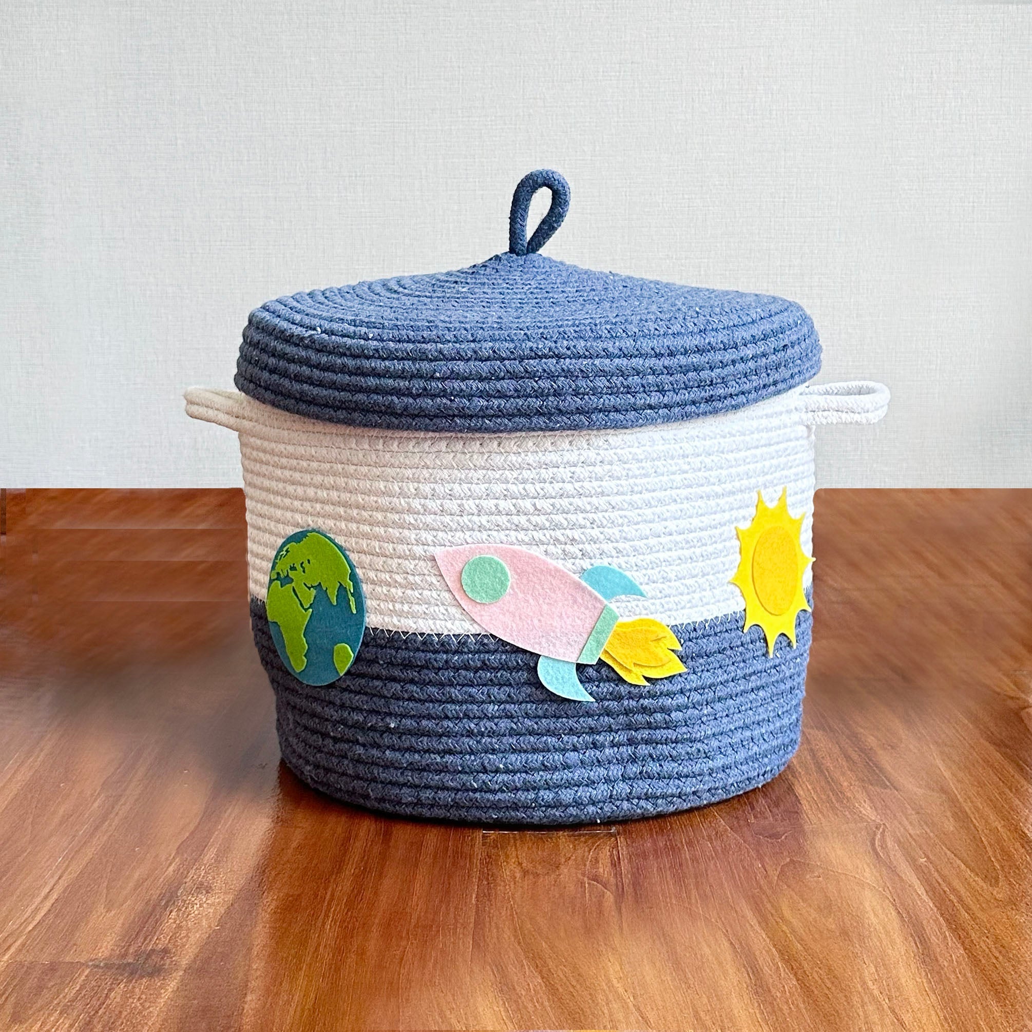 Solar System Navy Basket