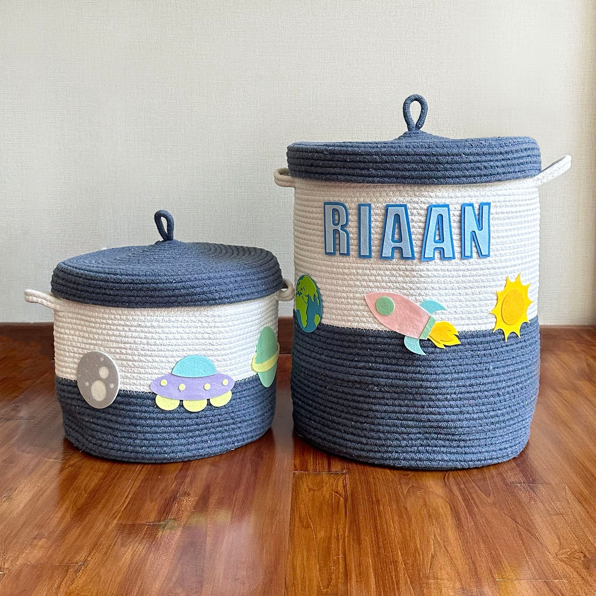 Solar System Navy Basket
