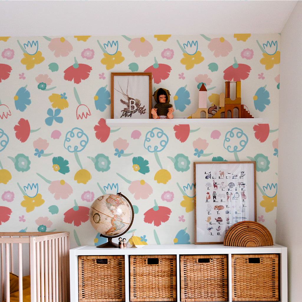 Flower Power Nursery Wallpaper