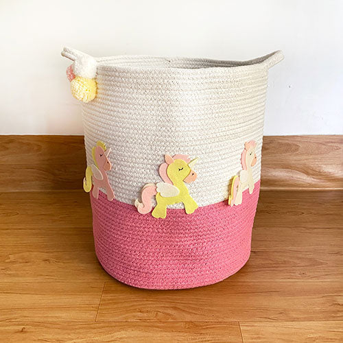 Little Unicorn Pink Basket
