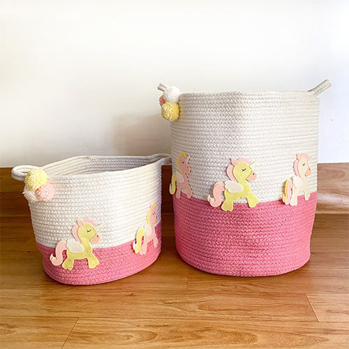 Little Unicorn Pink Basket