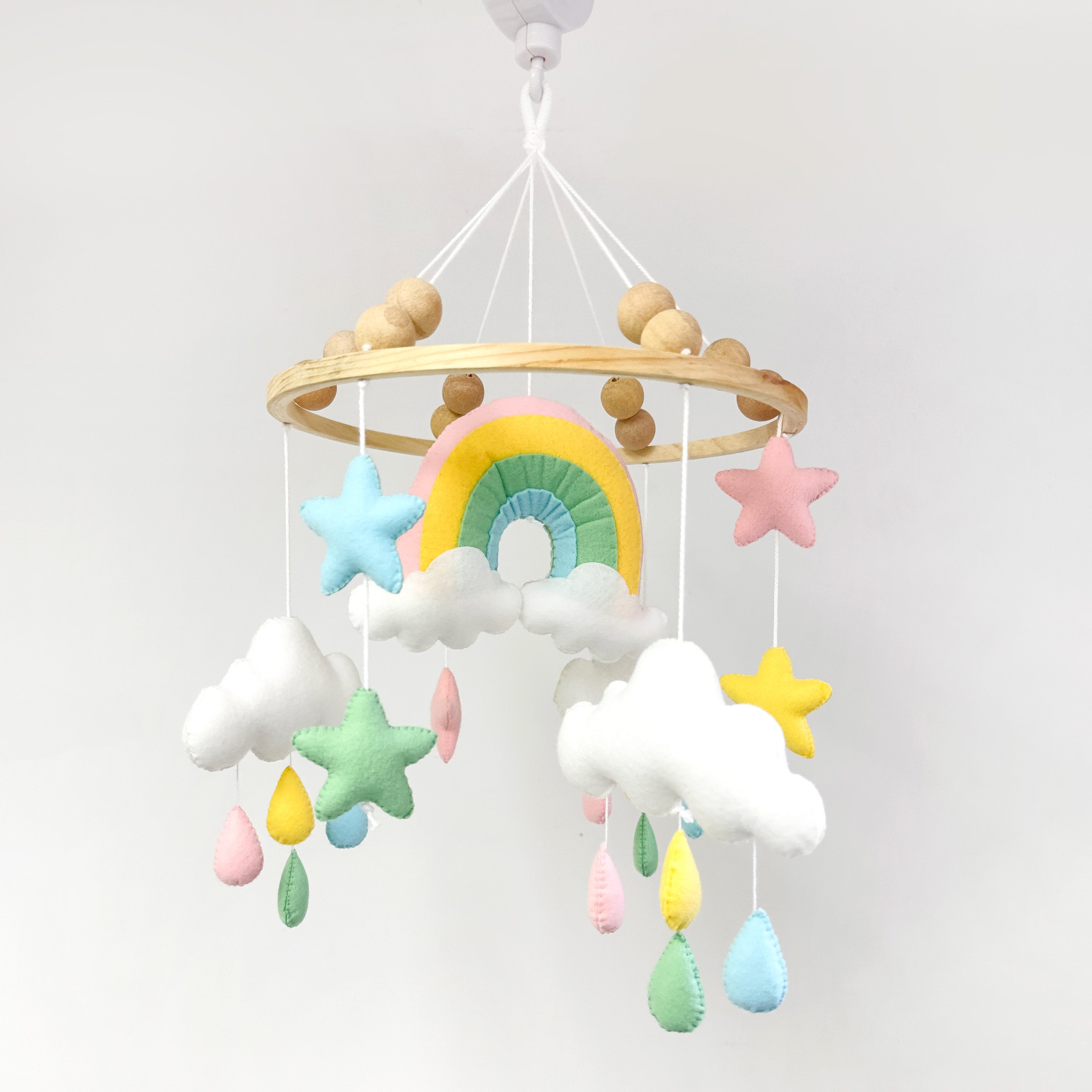 Rainbow Cloud Cot Mobile