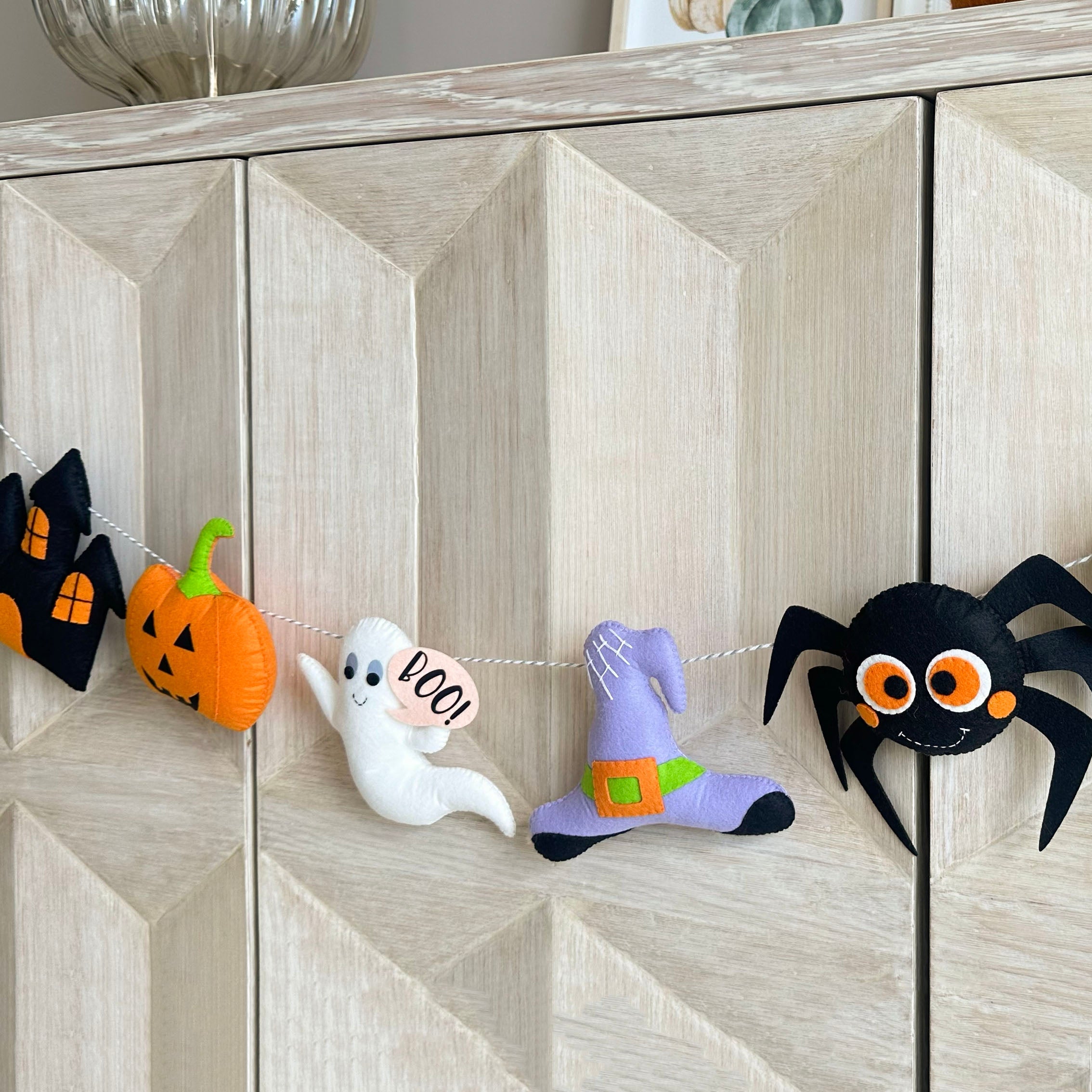 Felt Halloween Character Garland