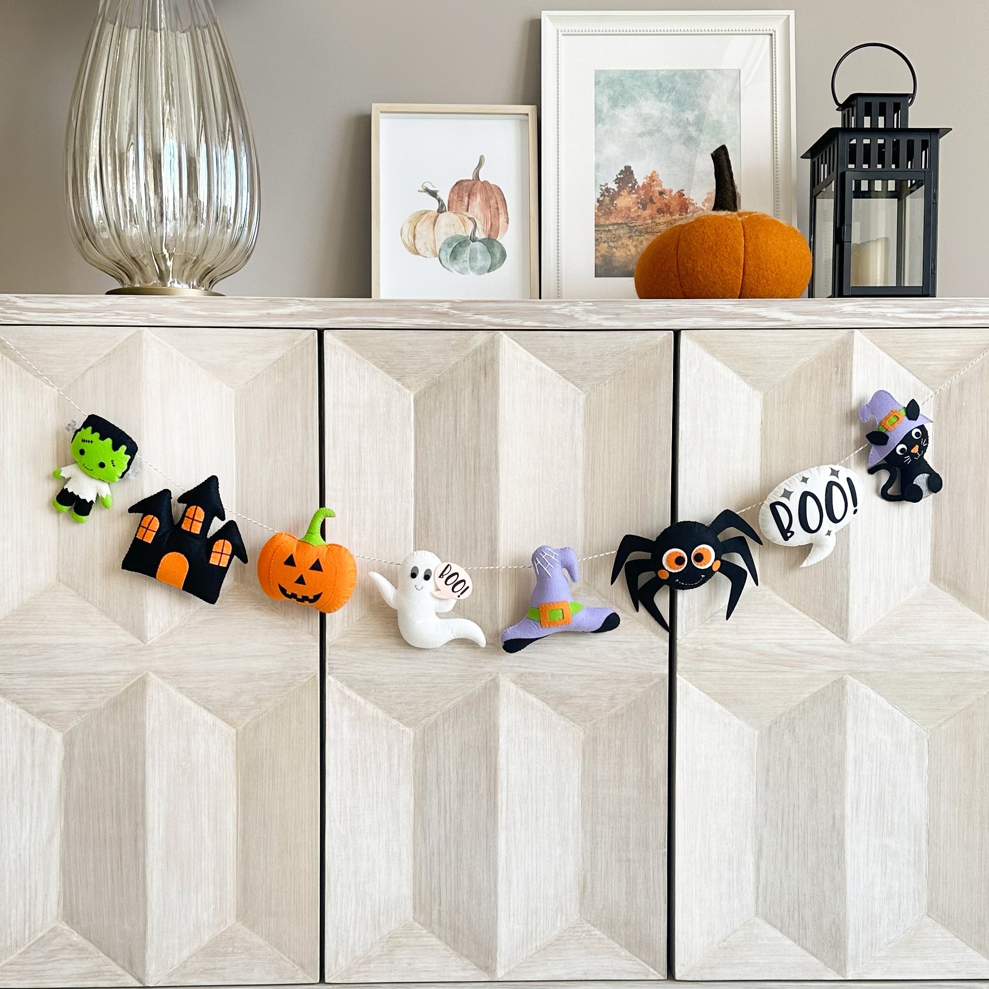 Felt Halloween Character Garland