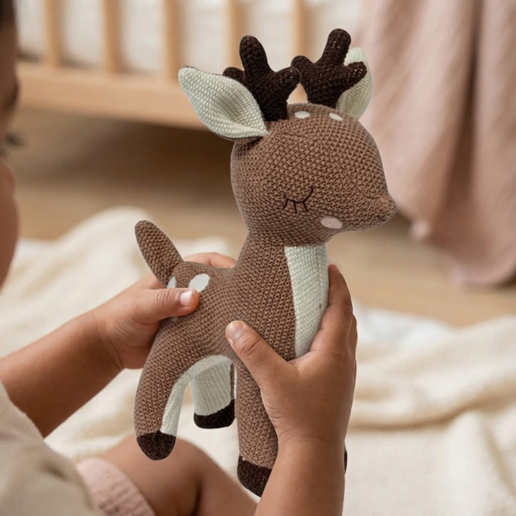 Deer Knitted Cotton Doll