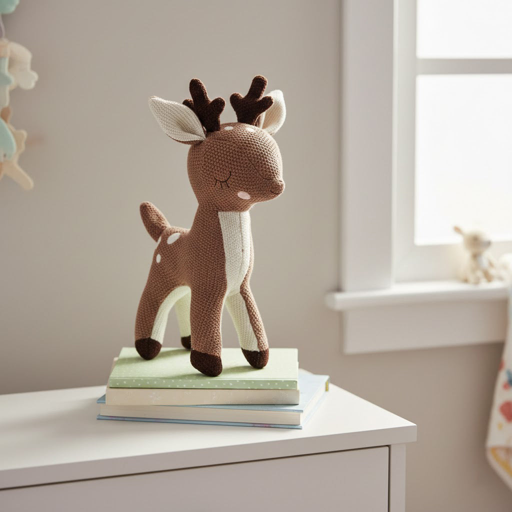 Deer Knitted Cotton Doll